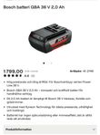 Bosch 36V batteri - Helt ny