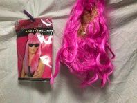 PerukMaskerad Rosa illrosa Popstjärna