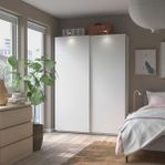 IKEA PAX / HASVIK garderob 150x60x201cm – Vit, Snygg & Sma