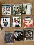 Playstation 3 med 9 spel och 2 kontroller