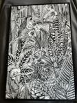 Tavla med tropisk mönster 93x63 cm