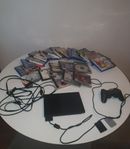 PS2 slim + 20 spel