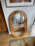 Spegel, oval furu