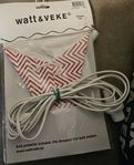 Julstjärna watt & veke (vit/röd), med sladd.