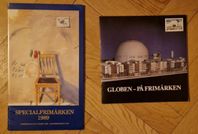 Special frimärken Album med Globen Vikingar Fågel