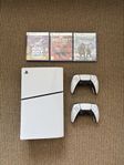 Playstation 5 Slim (Disc Edition) + 3 spel och 2 kontroller