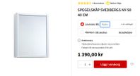 Ny spegelskåp från Svedbergs
