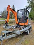 Minigrävare Hitachi 1.9 ton uthyres