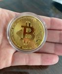Bitcoin mynt guldpläterat