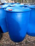 200 litres blå plastfat plast tunnor tunnor