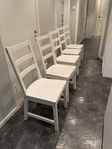 Sex vita stolar IKEA Nordviken