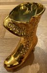 Vas - Porslin - Damsko - Vintage - Guldfärgad