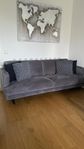 Sammet soffa 
