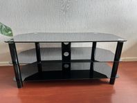 TV-bänk i svart glas