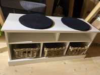 hylla med förvaring sittbänk