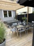 Matbord i svart shiffer & rostfritt