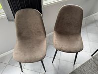 2 st Tracy-stolar – Brun microfiber