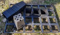 Krukbrätte med krukor / krukhållare set 