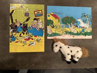 2 stycken Pippi pussel och Herr Nilsson - gosedjur 