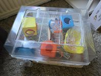 hamsterbur med tillbehör 
