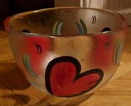 Retro Ulrica Hydman-Vallien skål. Kosta Boda. Höjd 14 cm.