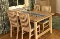 IKEA Norden Björk + 4 Stolar