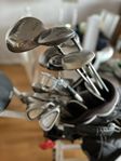 Stort golfpaket! golfklubbor, golfbag, golfvagn, golfskor mm