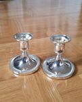Silverfärgade Ljusstakar höjd 8
