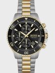 Hugo Boss Admiral Svart/Gulguldtonat stål Ø46 mm