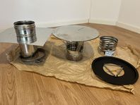 Kamintillbehör, regnhuva, rördelar 120mm 