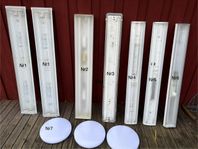 Lysrör armaturer och LED plafond armaturer
