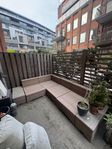 Loungesoffa till uteplats