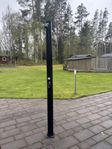 Soluppvärmd utedusch