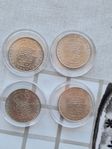 4 st En kronor med 40%Silver (Fina)