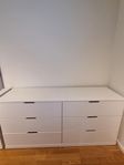 IKEA NORDLI Byrå 8 lådor, vit