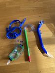 2 st snorkelset med mask och snorkel