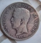 7 st 1 Kronor Gustaf V med 80% Silver. (Äldre mynt)