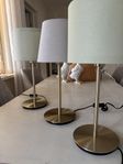 3 Bordslampor,Fönsterlampor mässingsfärgad, 42 cm med sk