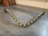 Brunt pannband med bling 