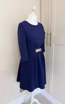 Navy Blue Ponte Jersey Stretch A-Line Dress I UK Size 14