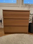Byrå Malm 3 lådor Ikea