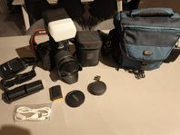 Canon eos 70d, med tillbehör