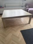 Soffbord - vitlaserad ek. 120x120 cm