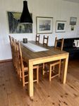 Ekbord + 6 stolar