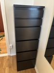 MALM byrå 6 lådor med spegel