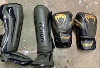 Venum benskydd  Elite Standup Shin guards + boxningshandskar