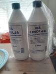 Två flaskor Rå Linolja för 169 / Oöppnad förpackning 