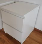IKEA Malm byrå vit med två lådor säljes
