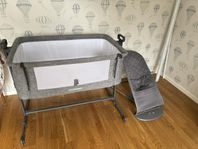 Moweo Bedside crib + Babysitter Babybjörn