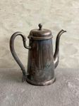 Stämplad äldre kaffekanna, h21,5 cm, tenn, silver, nysilve